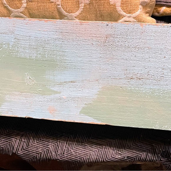 Antiqued Refinished Shelf with Hooks - Picture 2 of 11